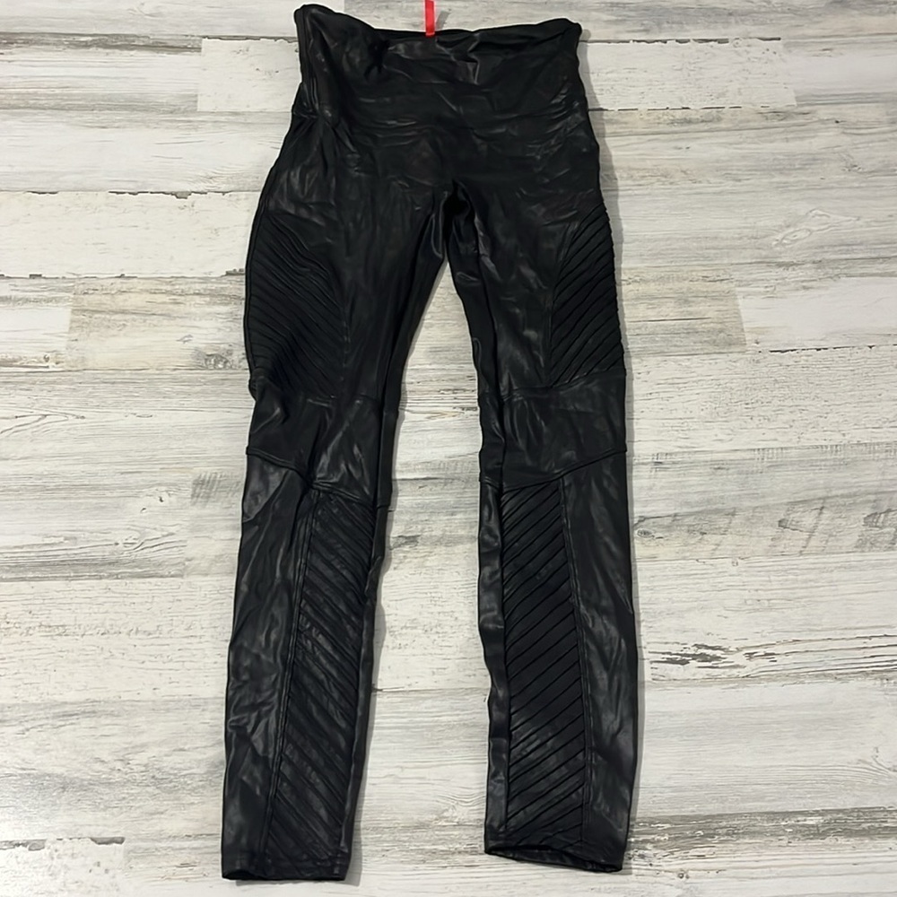 Spanx Faux Moto Leggings Size L - Picture 6 of 12